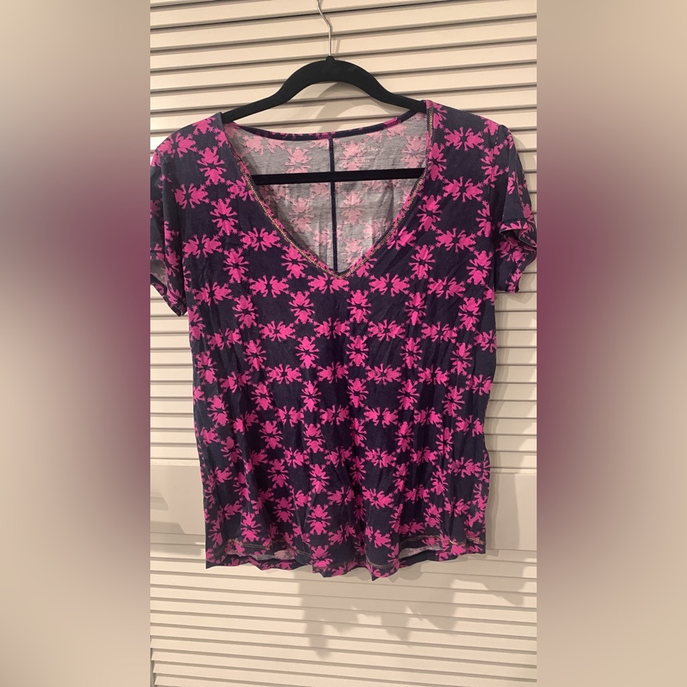 Lilly Pulitzer Rare Frog Print Tee shirt XL